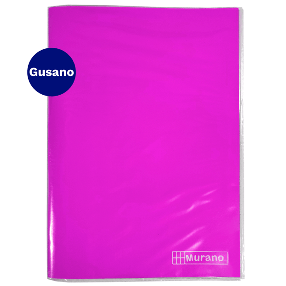 Carpeta  Plastificada Con  Gusano Oficio  Rosada Murano