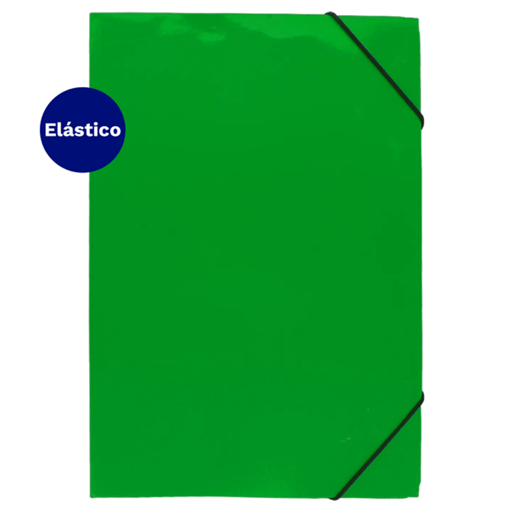 Carpeta Con Elastico Estandar Oficio 41 A 80 Hojas Verde Fultons