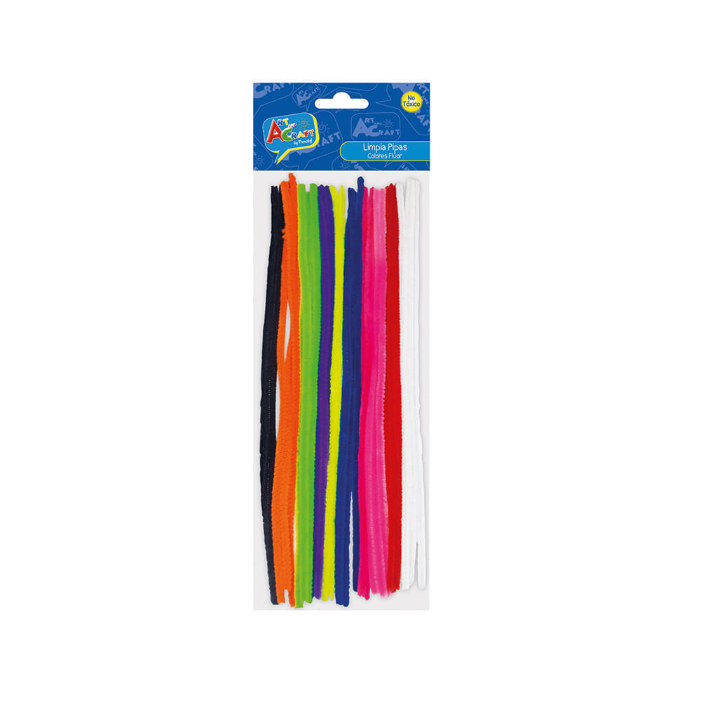 Limpia Pipas Colores Fluor Bolsa 30 Pcs  Art & Craft