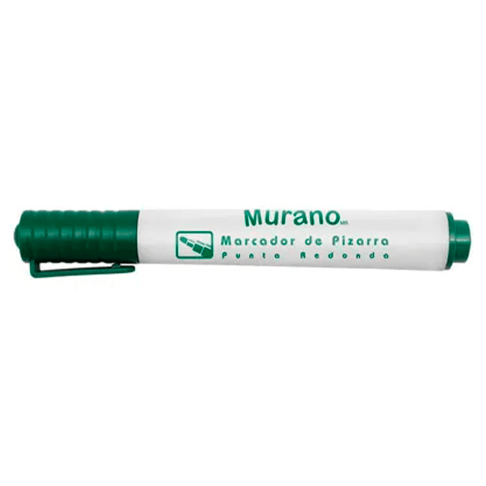 Marcador De Pizarra Desechable  Punta Redonda Verde Cuerpo Plastico Murano