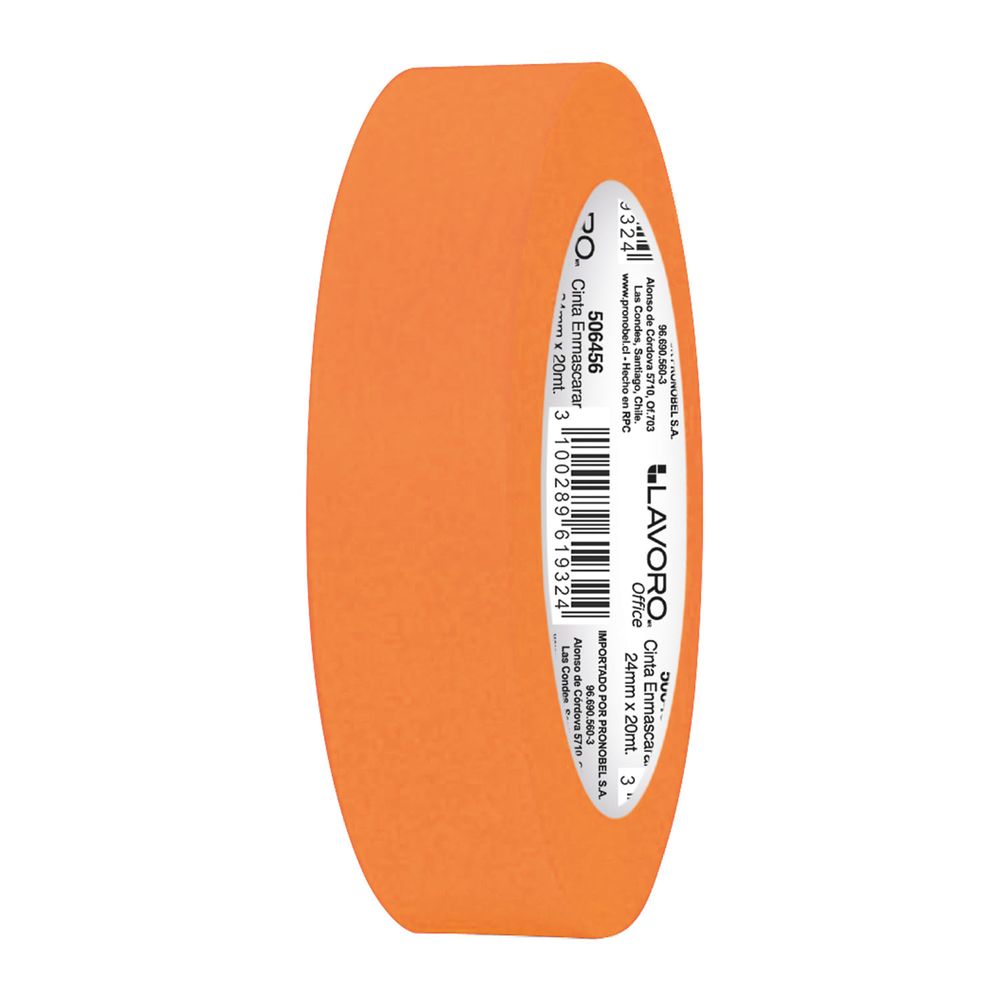 Cinta Enmascarar 24 Mm X 20 M Naranja Lavoro