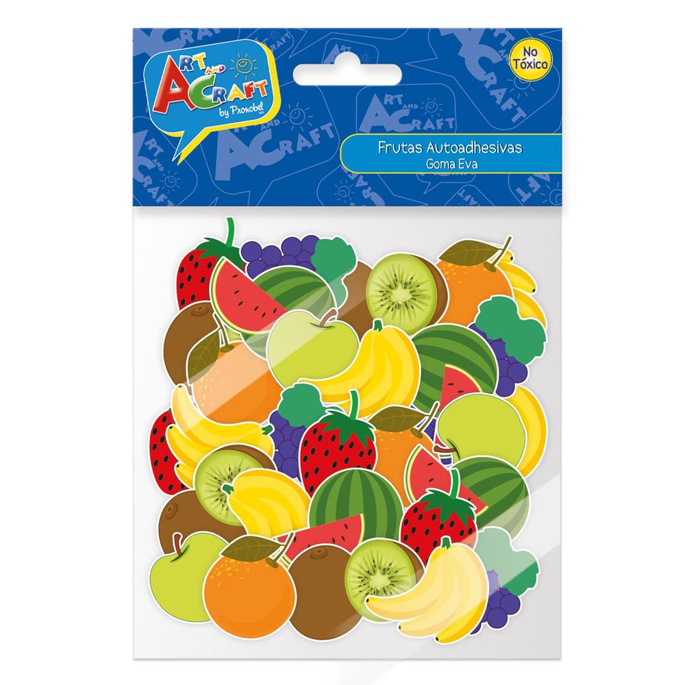 Figura Fruta Goma Eva Adhesivos 50 Pcs Art & Craftt
