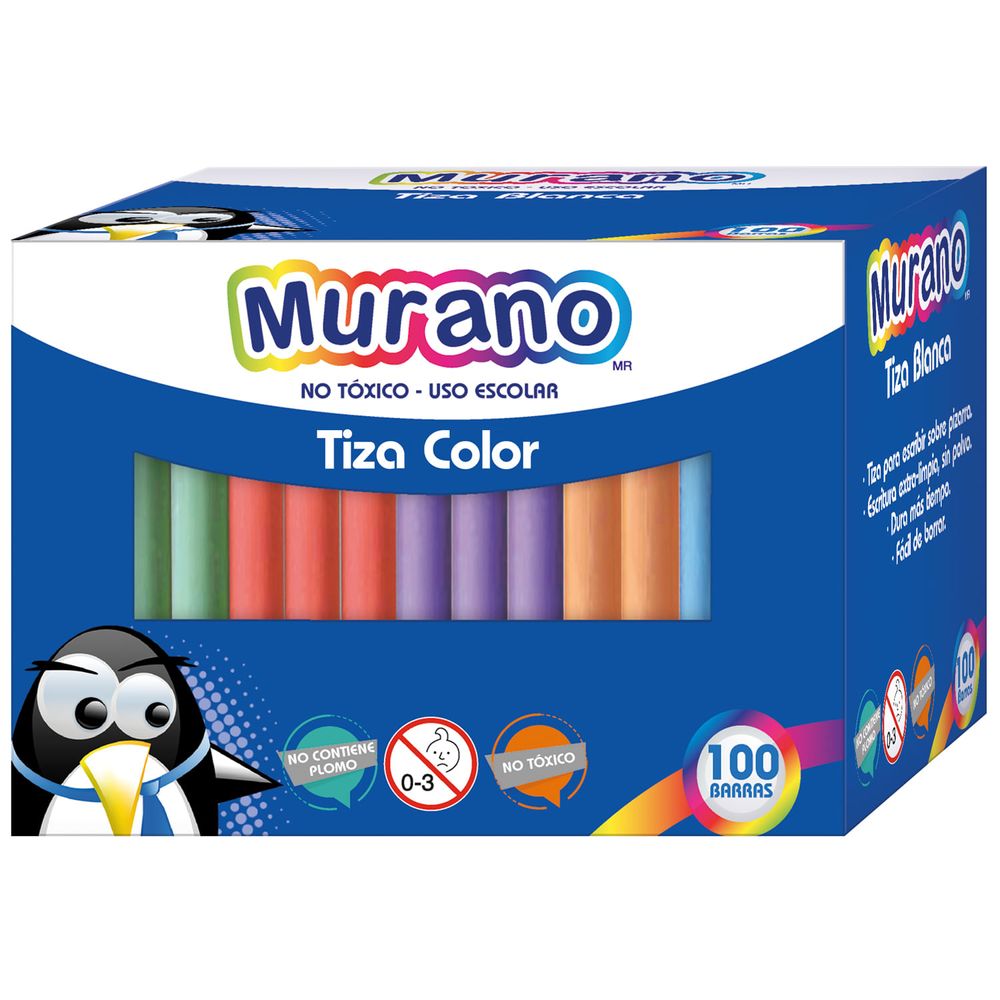 Tiza Colores Surtidos 100 Barras  Murano