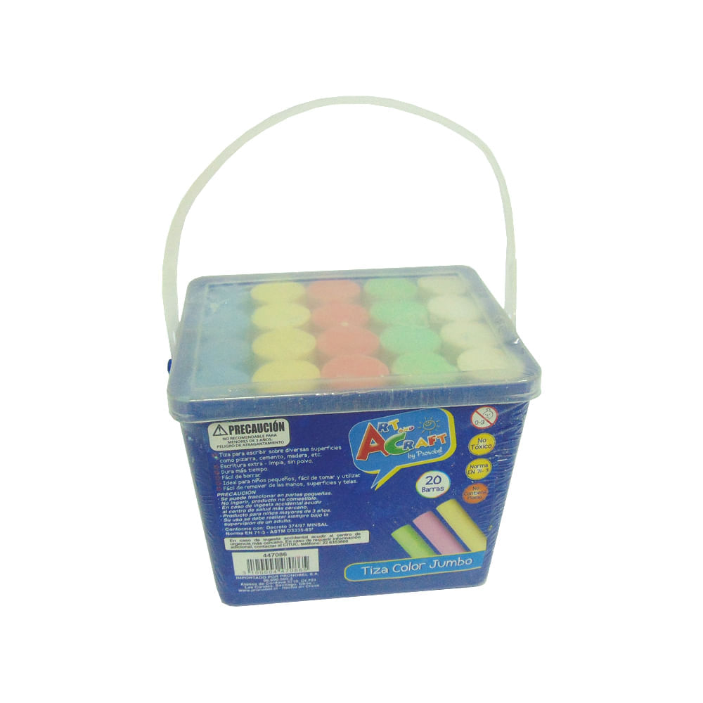 Tiza Jumbo 5 Colores 20 Barras Art & Craft