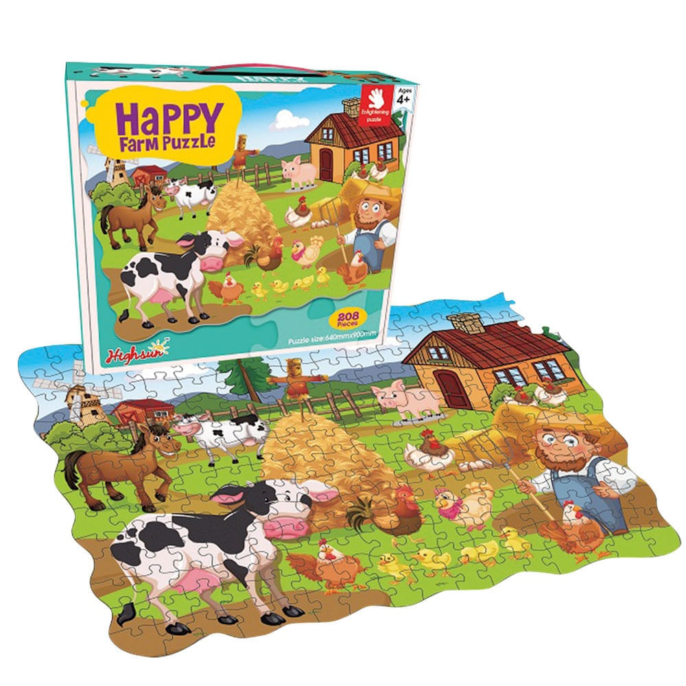 Puzzle Deluxe  Caja 208 Piezas Con  Asa  Diseño Surtido Nobel Toys