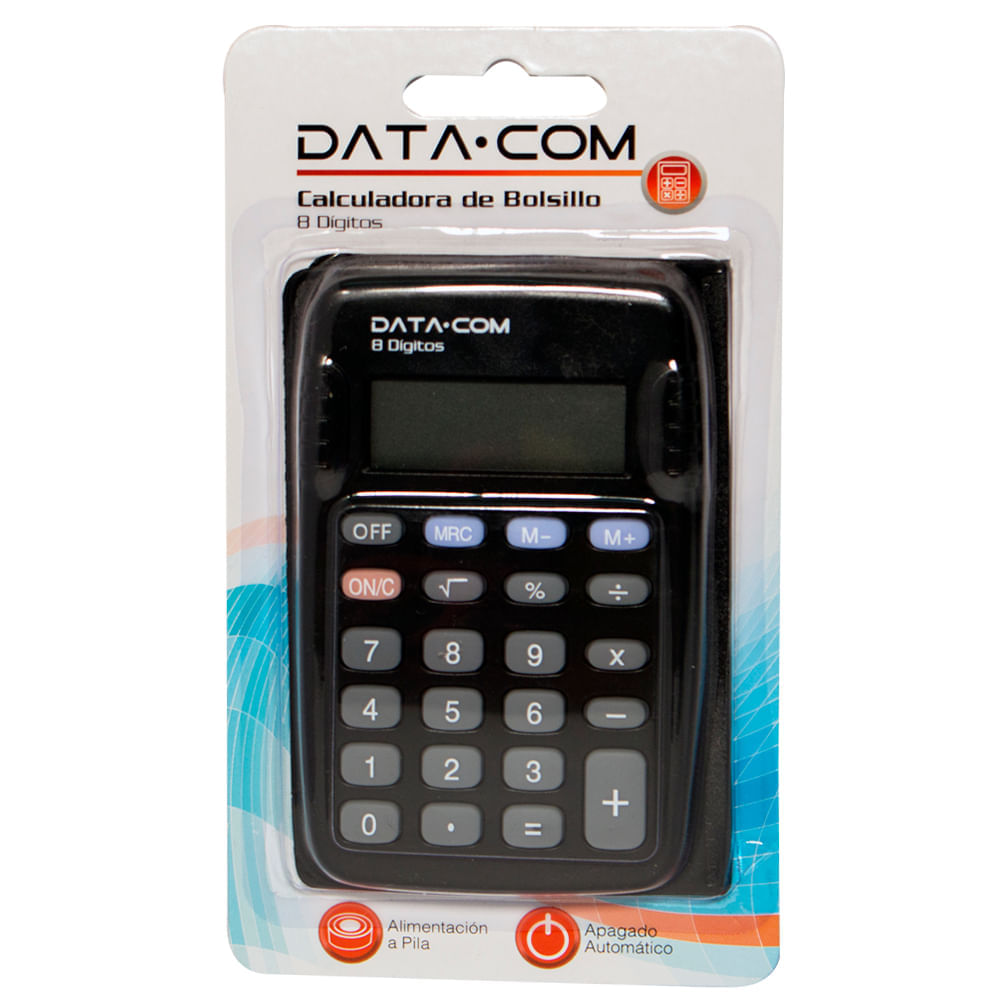 Calculadora  Bolsillo 8 Digitos  Negro C900  Datacom