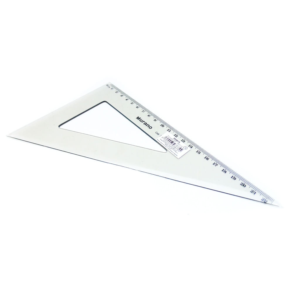 Escuadra Acrilica Transparente Con  Base 60 X 28,5 Cm Murano