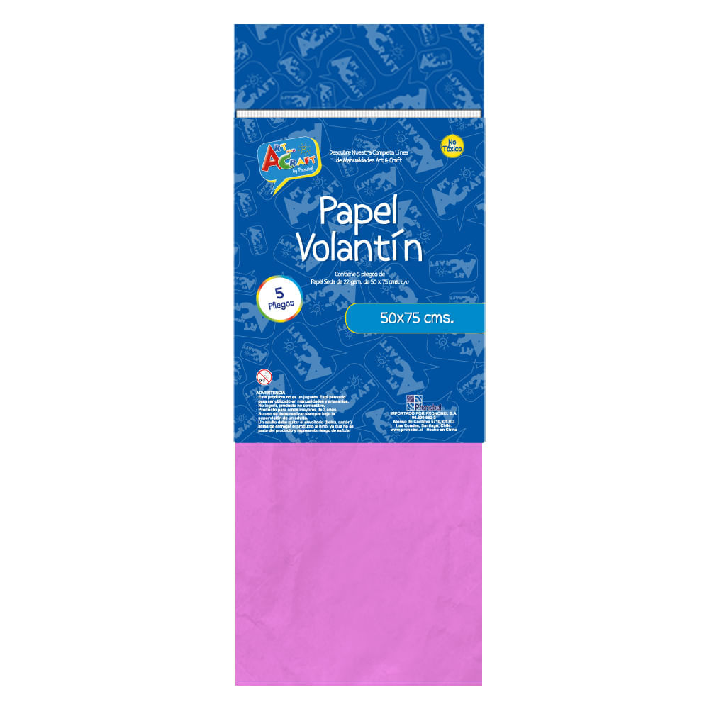 Papel Seda En Bolsa  50 X 75Centimetros  22 Gr Rosa Oscuro Art & Craft
