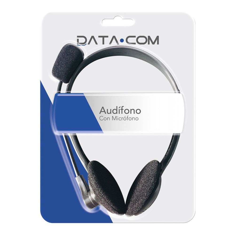 Audifono Con  Microfono Jack 3 5 Negro Datacom