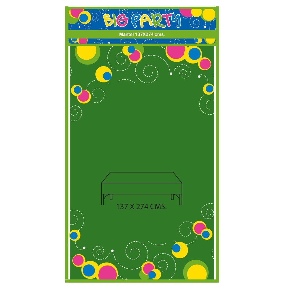 Mantel Color Verde 137 X 274 Cm Big Party