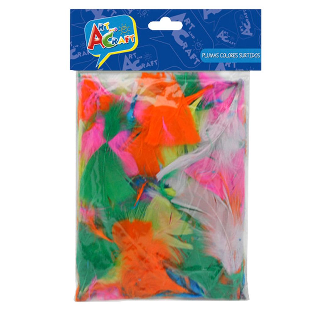 Plumas Colores Surtidos Bolsa 14 Grs  Art & Craft