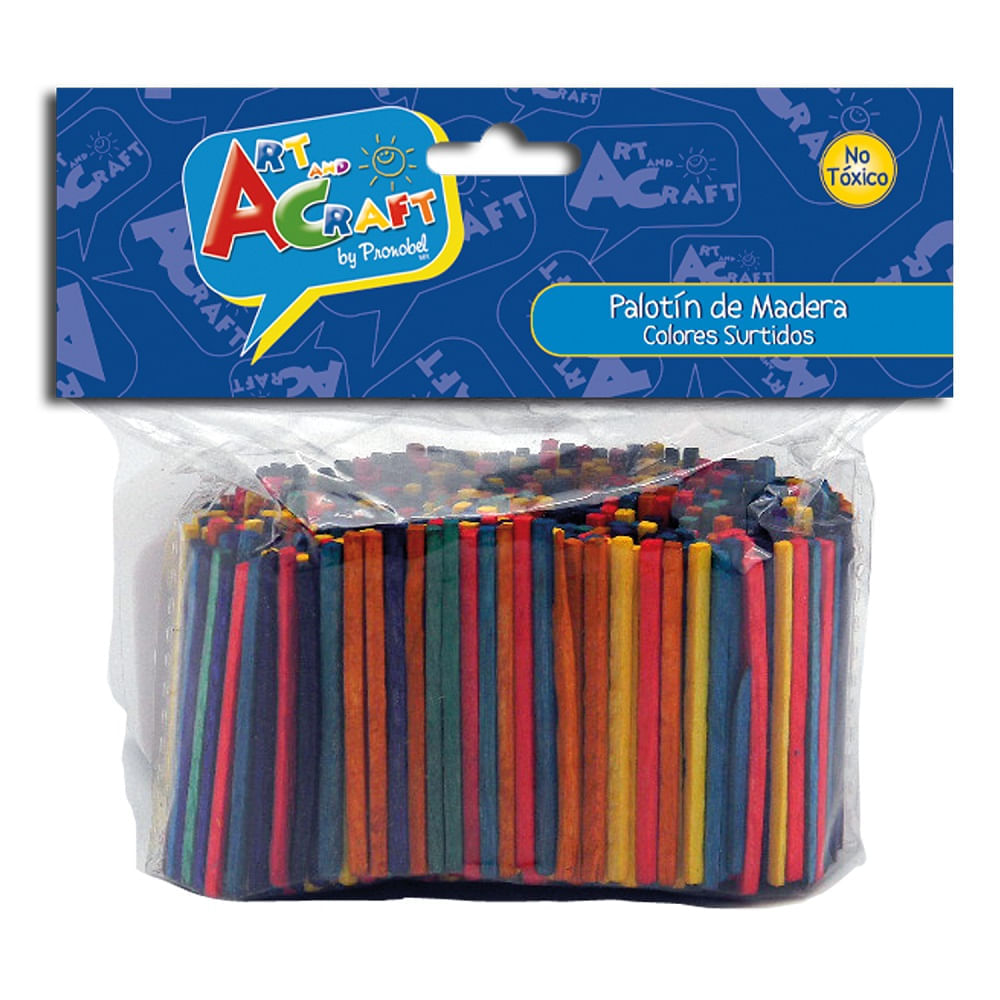 Palotin De Madera Colores Surtidos 300 Unidades Art & Craft