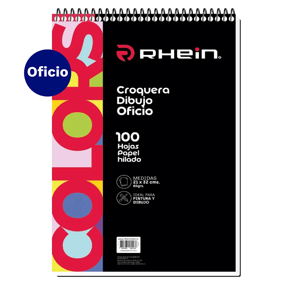 Croquera Oficio 21 x 32 Cm 100 Hojas Rhein