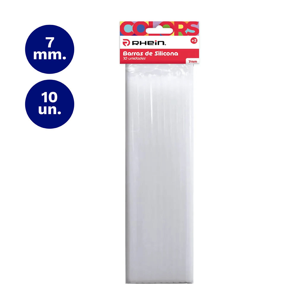 Silicona En Barra 7 Mm 10 Barras Rhein