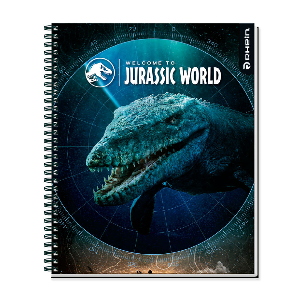 Cuaderno Universitario Jurassic World 100 Hojas Cuadros 7 Mm Rhein