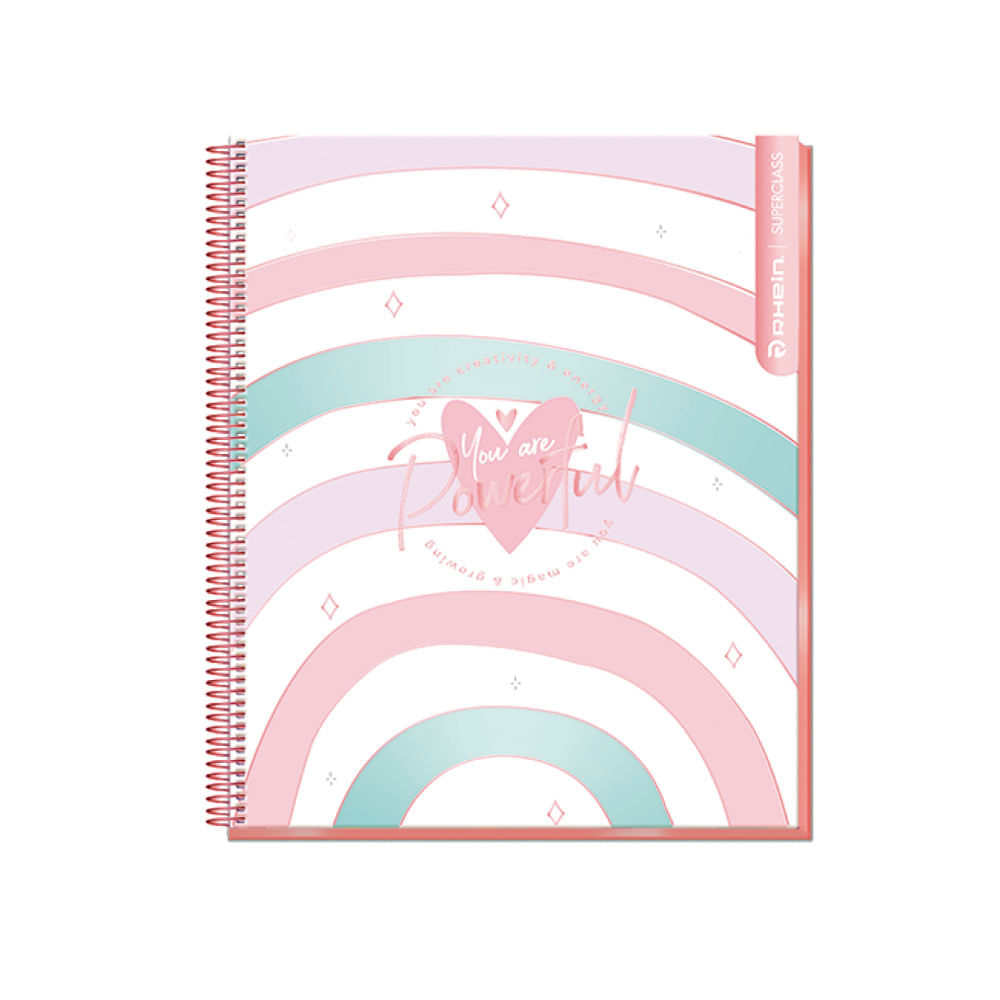 Cuaderno Especial Super Class 1/2 Oficio Pastel 120 Hojas Puntos 5Mm 70 Gr Rhein